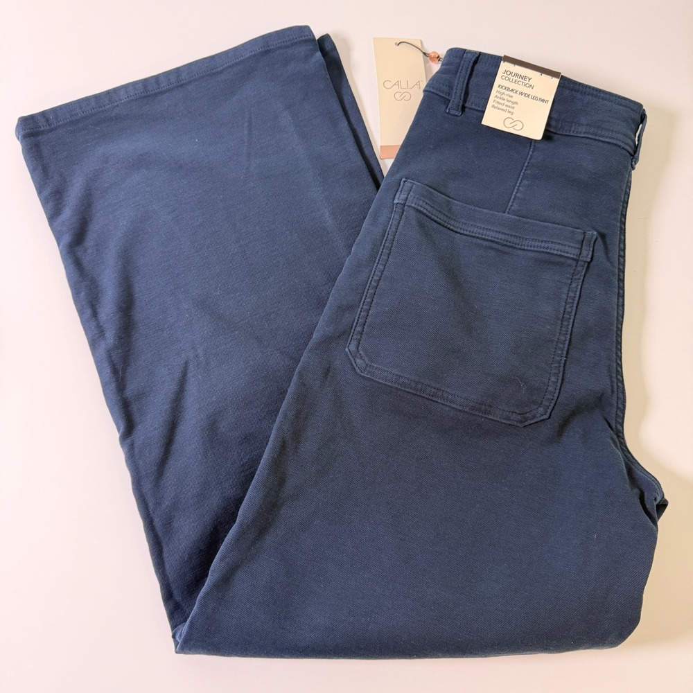 CALIA Journey Collection Kickback Wide Leg Pant Indigo Sky High Rise Wide Leg 4